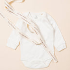 100% Undyed Organic Cotton Long Sleeve Baby Bodysuit