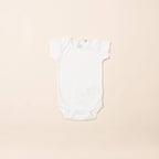 100% Undyed Organic Cotton Short Sleeve Baby Bodysuit