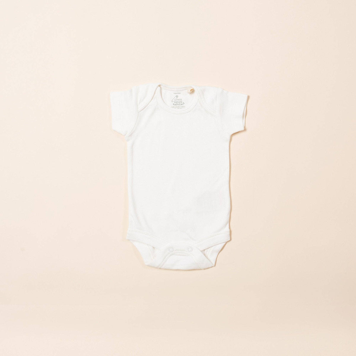 100% Undyed Organic Cotton Short Sleeve Baby Bodysuit