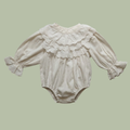 100% Cotton Romper with Broderie Anglaise Frill