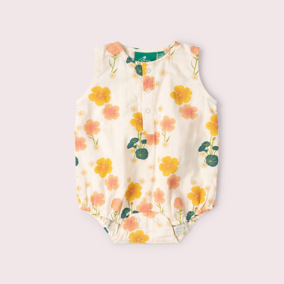 100% Organic Cotton Floral Romper