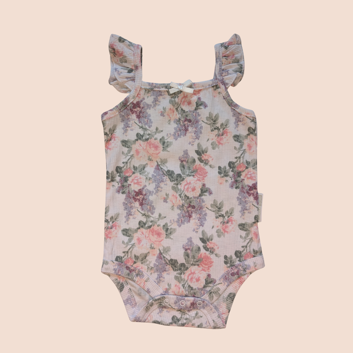 Floral Bodysuit, Shorts + Sun Hat