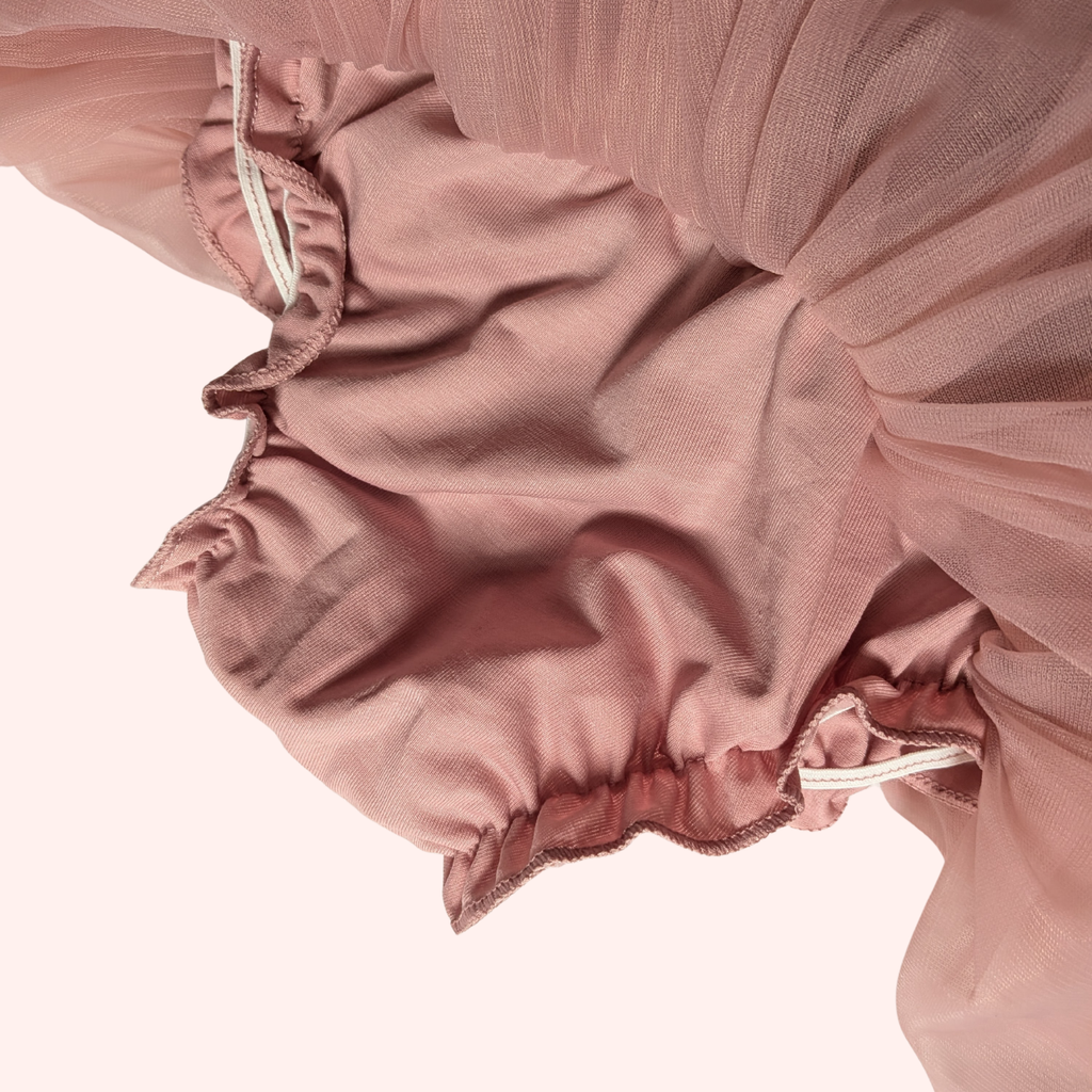 Dusty Pink Tulle Skirt & Floral Headband Set