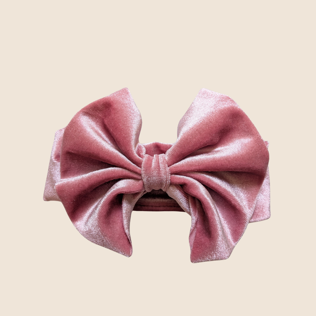 Velour Headband with Bow