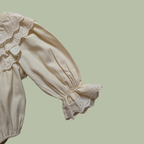 100% Cotton Romper with Broderie Anglaise Frill