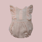 100% Cotton Pink Romper + Bonnet