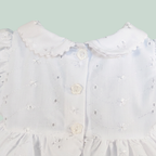White Broderie Anglaise Dress + Headband + Knickers
