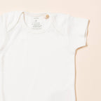 100% Undyed Organic Cotton Short Sleeve Baby Bodysuit