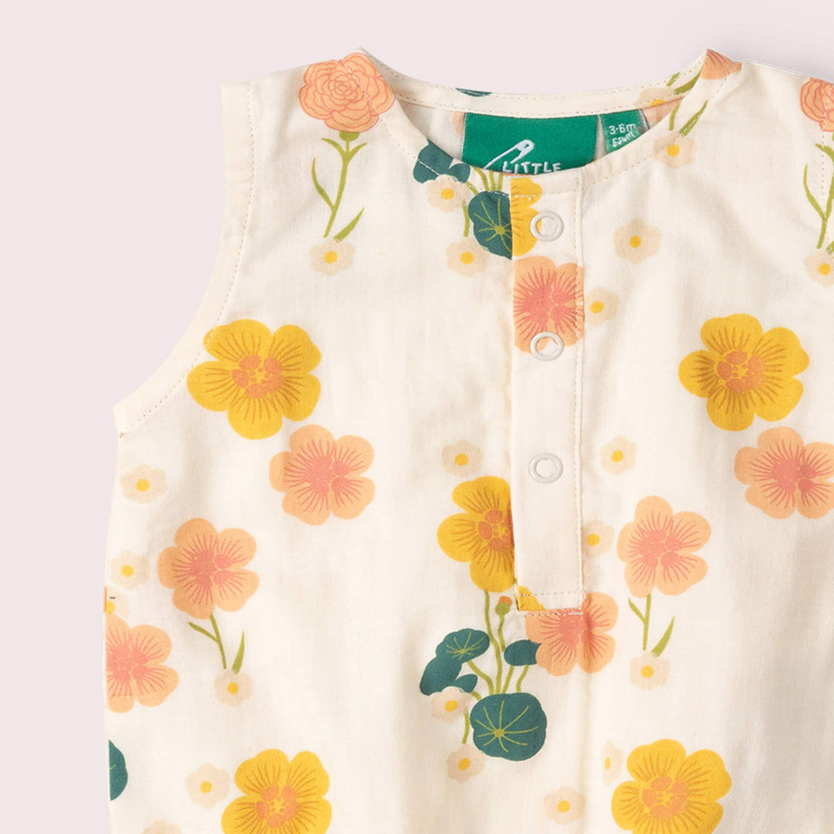 100% Organic Cotton Floral Romper