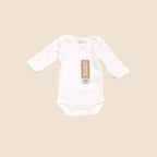 100% Undyed Organic Cotton Long Sleeve Baby Bodysuit